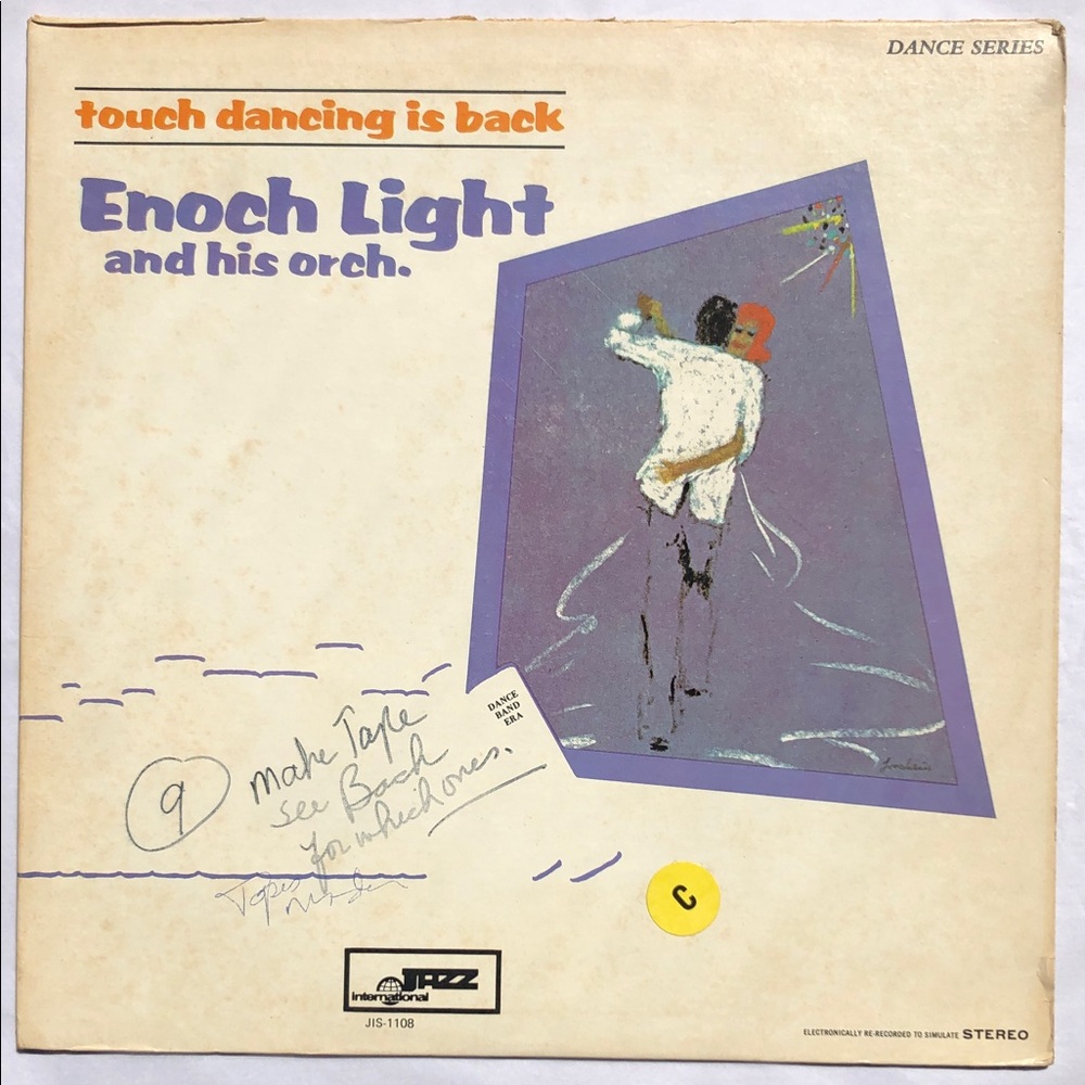 Enoch Light and His Orch. Touch Dancing Is Back Vinyl Lp Record Album